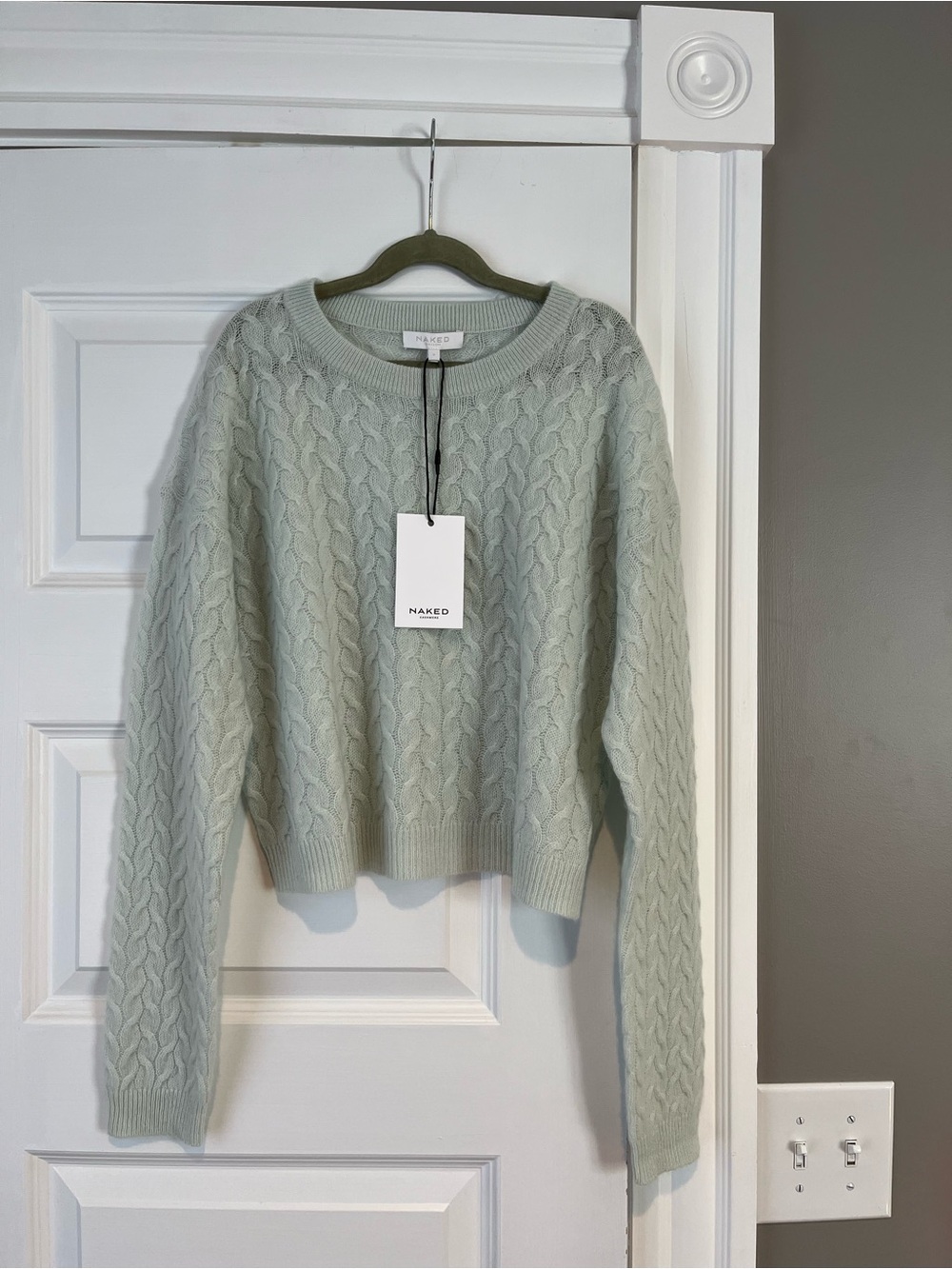NAKED Cashmere Seafoam Cable Knit Crewneck Sweater